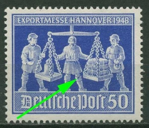All. Besetzung 1948 Exportmesse mit Plattenfehler 970 II postfrisch, geprüft - Bild 1 von 1