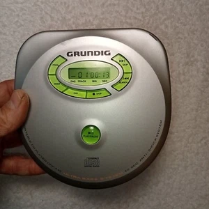 Reproductor de CD Grundig CDP440 - Reproductor de CD portátil plateado vintage - Imagen 1 de 13