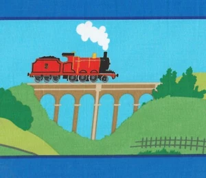Fabric Picture Panel - Thomas The Tank Engine James 100% Cotton 18 x 15cm - Picture 1 of 1