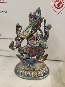 Exotic India Six Armed Ganesha Dancing on His Vehicle - Statue - Picture 1 of 5