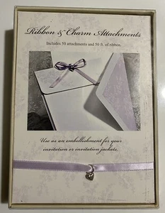 Gardner Studios Ribbons & Charms Attachments Purple/Hearts 50 Count Wedding - Picture 1 of 2