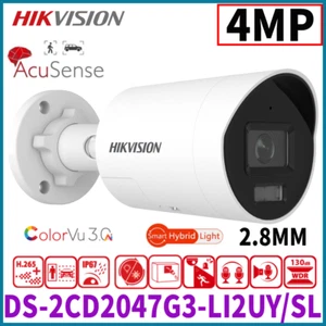 Hikvision DS-2CD2047G3-LI2UY/SL 4MP Acusense Smart Hybrid Light Bullet IP Camera - Picture 1 of 3