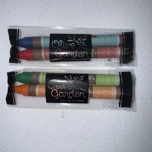 LOT OF 4 Olive Garden Non-Toxic Colored Crayons, ALL COLOURS (Brand New, Sealed) - Bild 1 von 2