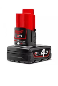 MILWAUKEE M12B4 M12 12V 4.0 AH RED LITHIUM GENUINE AU BATTERY  - Picture 1 of 1