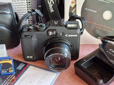 Canon PowerShot G15 12.1MP Digitalkamera - Schwarz - Bild 1 von 4
