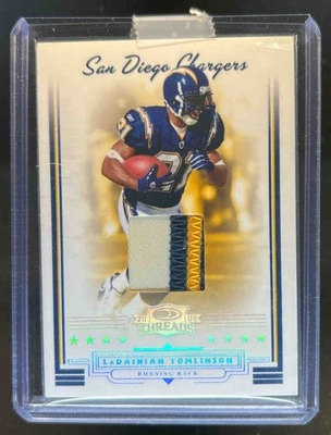 2006 Donruss Threads LaDainian Tomlinson Jerseys Prime Patch #4/25 Chargers - Image 1 of 2