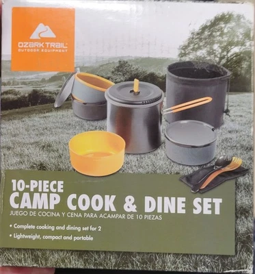 Ozark Trail 10-Piece Camp Cook Dine Set with Carrying Bag New - Image 1 of 2