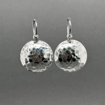 Estate Ippolita Sterling Silver Classico Hammered Dome Dangle Earrings - Image 1 of 4