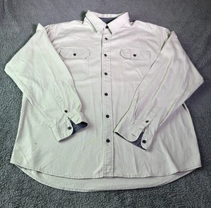 Denim Style Wrangler Shirt Long Sleeve Size X Large Mens Vintage Taupe Pre Loved - Picture 1 of 8