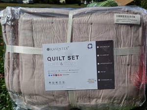 Juego de Edredón Kasentex Suave y Acogedor Gran Tamaño King Rosa Rosa Nuevo y Sellado 112x106 - Imagen 1 de 3