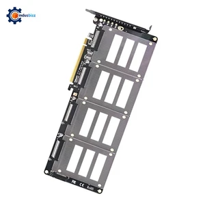 NEW U.2 SSD to PCIe X16 Adapter PCIE 4.0 to 4 Disk U.2 SFF-8639 SSD Riser Card4d - Picture 1 of 12