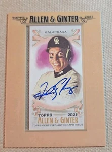 2021 Topps Allen & Ginter's Framed Mini Auto Andres Galarraga #FMA-AGA Auto - Picture 1 of 3