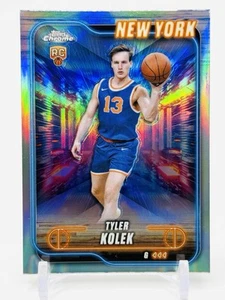TYLER KOLEK RC - SP CHROME ROOKIE REFRACTOR #167 - 2024-25 Topps Chrome KNICKS - Picture 1 of 2