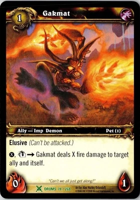 Gakmat Drums 78 / 268 Alex Horley 2008 World of Warcraft CCG TCG - Image 1 of 2