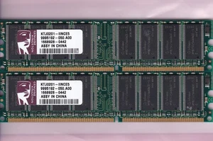 512MB 2x256MB PC3200 KINGSTON KTJ0201-IINCE5 DDR-400 DDR1 Desktop Ram Kit DIMM - Picture 1 of 2