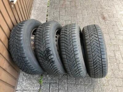 4xkomplette Allwettereifen+Felgen 175/70R13 82T für Renault Clio,Thalia,Symbol - Bild 1 von 4