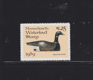 Ingresos estatales de caza/pesca - MA - Estampilla de pato 1989 MA-16 ($1.25) - Estampilla sin montar o nunca montada - Imagen 1 de 1
