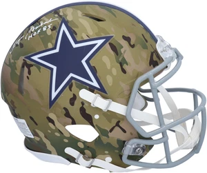 Roger Staubach Cowboys Signed CAMO Alternate Authentic Helmet & "HOF 85" Insc - Picture 1 of 2