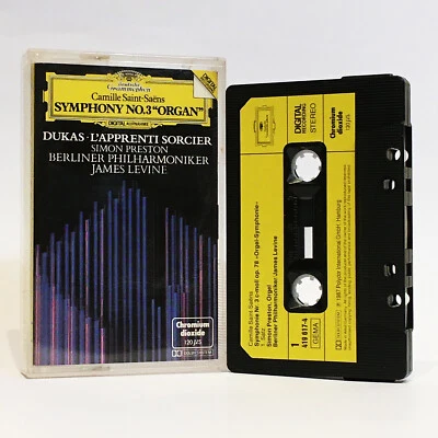 Saint-Saëns/Dukas - Symph. No.3 - Levine - RARE '87 Mint Cassette - DG 419 617-4 - Image 1 of 4