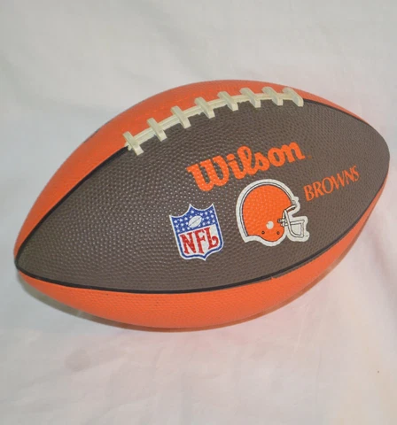 Vintage Wilson Cleveland Browns 11" Rubber Football Orange Taiwan 1980's Cover