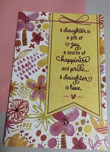 Happy Birthday Daughter Is A Gift Of Joy & Love 5”x7” Hallmark Greeting Card - Picture 1 of 4