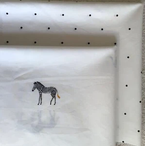 2 * FQ 50cm Square Bundle Sophie Allport ZSL Zebra / White & dot Lightweight new - Picture 1 of 11