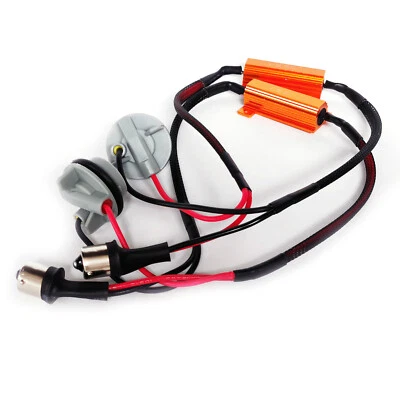 NEW 1156 LED Resistor Kit Turn Signal Relay Harness Adapter Anti Flicker Decoder - Image 1 of 4