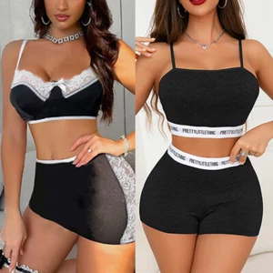 Sexy Pajamas Women Lingerie Babydoll Sleepwear Underwear Cami Tops Shorts Set US - Picture 1 of 97