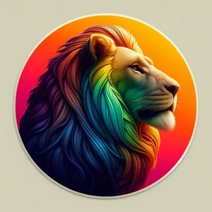Lion Animal Waterproof, UV Resistant Vinyl Sticker Decal - Picture 1 of 12