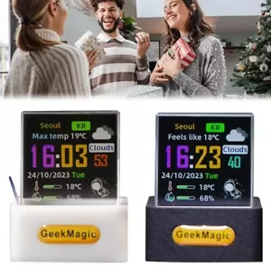 GeekMagic GIFTV Crystal Cube Photo Display Holographic Desktop Smart Weather - Picture 1 of 7