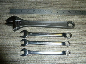 BAHCO 10" ADJUSTABLE WRENCH 250mm + 3 COMBINATION SPANNER Genuine BRAND NEW 8072 - Picture 1 of 2