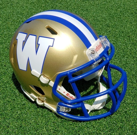 WINNIPEG BLUE BOMBERS CFL NEW FOR 2022 FOOTBALL MINI SPEED HELMET Cover