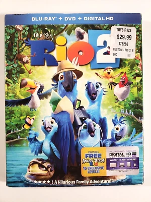 Rio 2 (Blu-ray + DVD, 2014) Jesse Eisenberg & Anne Hathaway NEW Sealed - Image 1 of 4