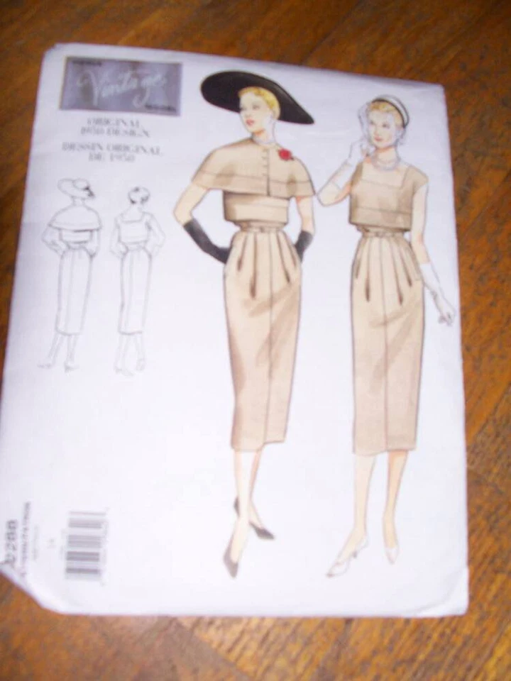 New & uncut Vogue 2288 vintage 1950 design sz 14 Super cute - Image 1 of 1