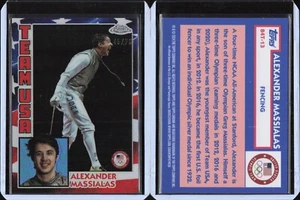 2024 Topps Chrome Olympics US 1984 Flag Refractor #13 Alexander Massialas /76 - Picture 1 of 1