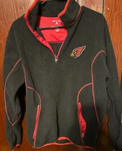 Arizona Cardinals Antigua 1/4 Zip Pullover M Jacket Black NFL Shirt Coat - Picture 1 of 11
