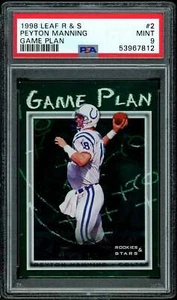 Peyton Manning Rookie Card 1998 Leaf Rookies & Stars Game Plan #2 PSA 9 - Picture 1 of 2