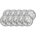 Ten (10) 1 oz Silver Round Cnt Buffalo Design .9999 Fine