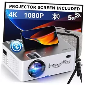 Proyector con WiFi y Bluetooth, 5G WiFi Nativo 1080P/16000L Video Blanco - Imagen 1 de 7