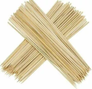 More details for 150 pieces bamboo skewers disposable bbq wooden sticks for outdoor garden party