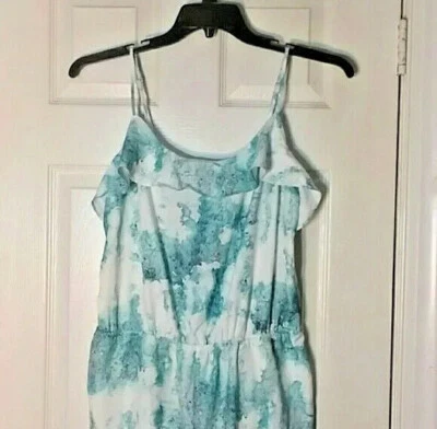 En muy buen estado Mono Mossimo Floral con Volantes Talla Grande Verano Vacaciones Crucero Ropa Foto 1 de 4