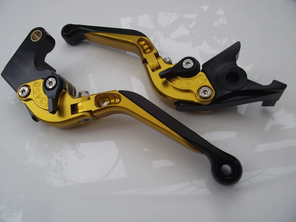 Yamaha YZF R1 (1999-2001), conjunto de alavancas CNC dobrar e estender dourado/preto F21/Y688 - Imagem 1 de 1