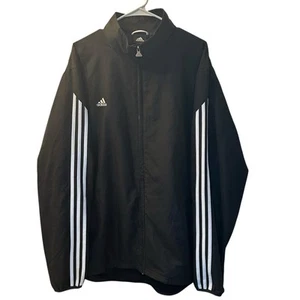 Vintage Adidas Windbreaker Jacket Full Zip Men's Size XLarge Black Y2K Retro - Picture 1 of 5