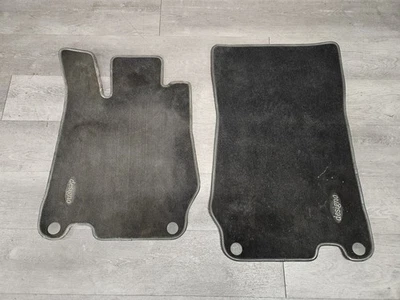 Alfombrillas delanteras de tela negras Designo 2003-2012 Mercedes-Benz R230 SL500 SL55 FABRICANTE DE EQUIPOS ORIGINALES Foto 1 de 4