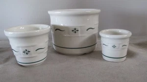 Longaberger Woven Traditions Pint Crock-Toothpick Holder-Candle Holder - Picture 1 of 14