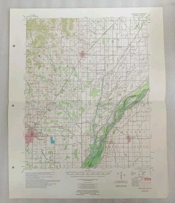 MAPA 1959 VINTAGE ORIGINAL MARMADUKE ARKANSAS CUERPO DE INGENIEROS DE ESTUDIO GEOLÓGICO CUERPO Foto 1 de 4