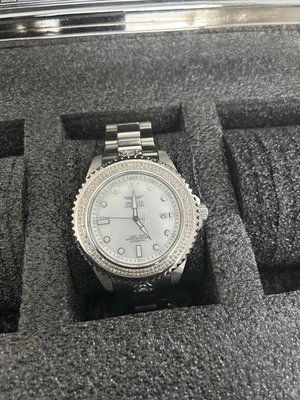 Reloj automático Invicta Grand Diver 0,76 quilates diamante mop para hombre con estuche de 3 ranuras Foto 1 de 4