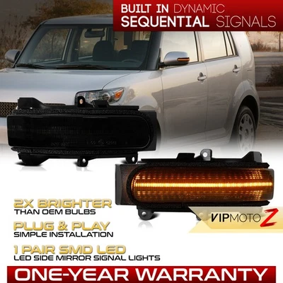 Sequential LED Mirror Smoke Turn Signal Light For 2011-2016 Scion tC 08-15 xB - Image 1 of 4