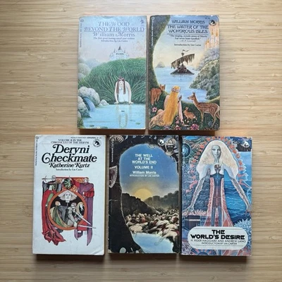 LOT of 5 Ballantine Adult Fantasy William Morris Kurtz 1970s Vintage PB Foto 1 de 4