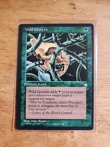 Wild Growth - Ice Age - MTG Magic - Common - Green Enchant Land - Picture 1 of 1